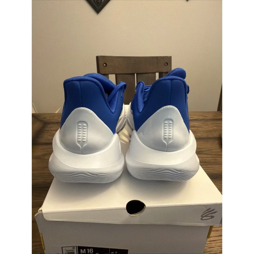 Men Under Armour Team Curry 11 Basketball Shoes Size 16 Blue White 3027637 103